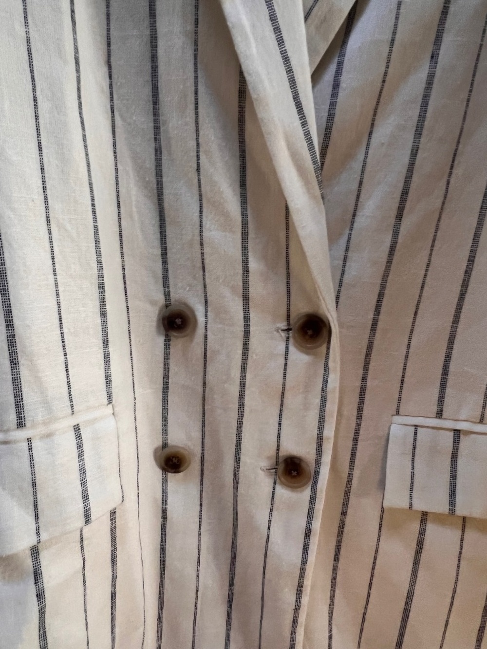 OLD NAVY DOUBLE-BREASTED LINEN BLEND BLAZER 3X NWT